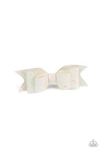 Load image into Gallery viewer, Paparazzi Put A Bow On It - White - Sparkles - White Leather Bow - Hair Clip